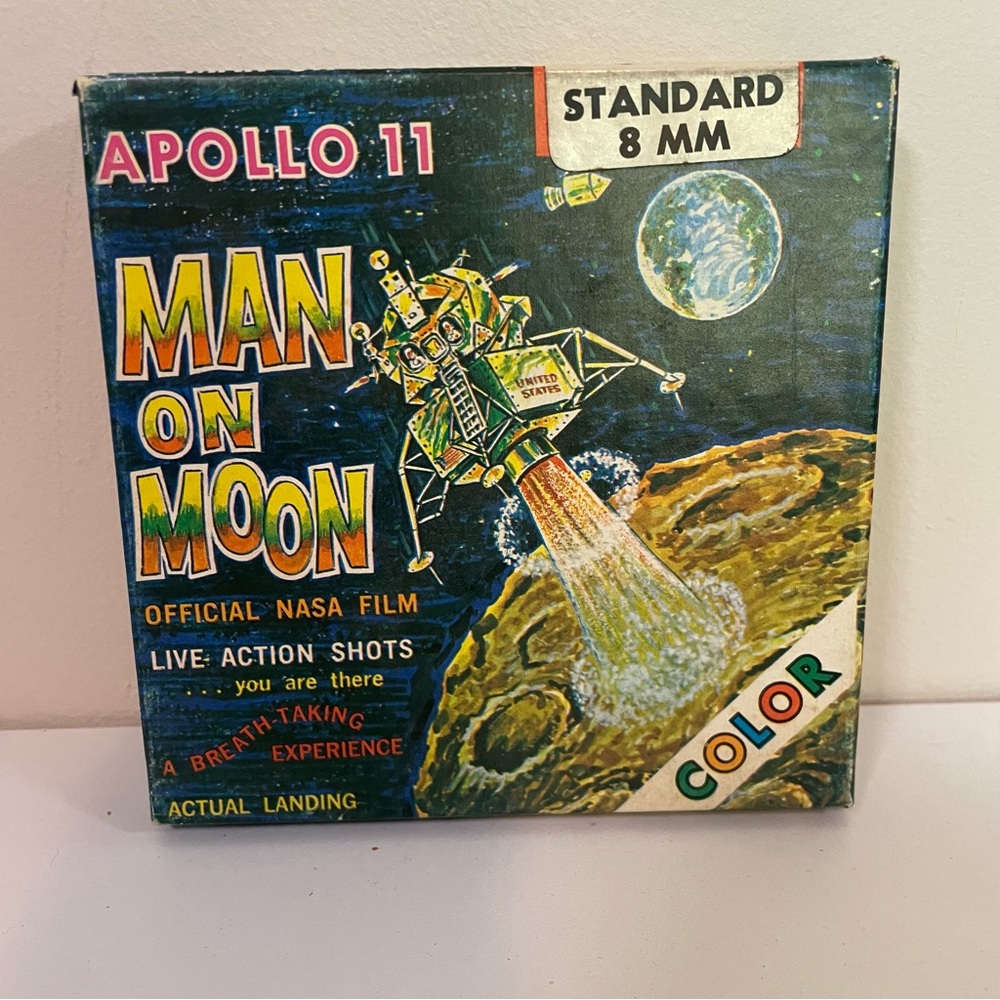 VINTAGE APOLLO 11 MAN ON MOON NASA FILM SUPER 8MM COLOR KEN FILMS